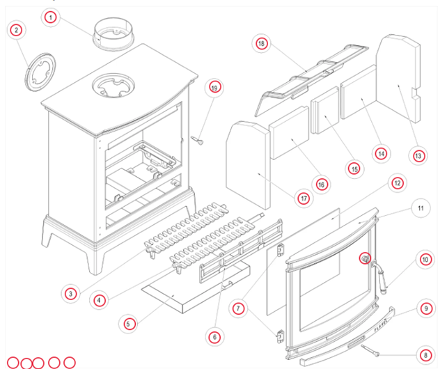 Portway Rochester 7 Top Air Slider Handle, B181860